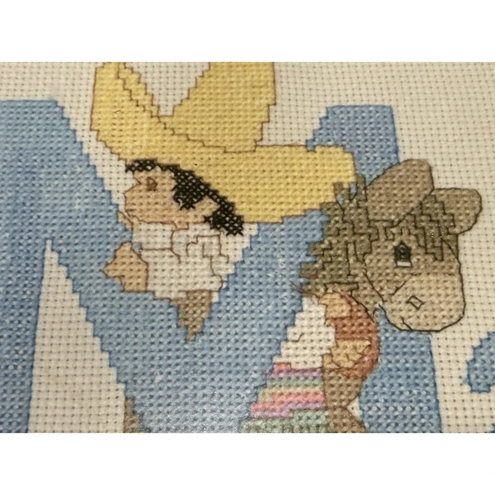 Needlepoint Matthew Wall Art Framed‎ Plaque Hanging Handmade Cross-stitch